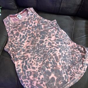C9 by Champion Pink and Gray Leopard Print Tank Top